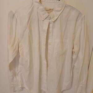 Universal Thread White Camden Button Down Collared Shirt, Women's Medium